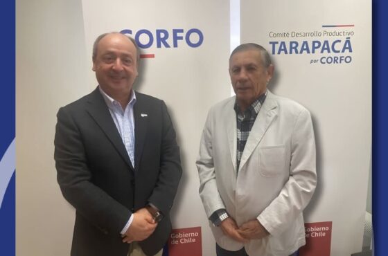 Saludo protocolar con el nuevo Director Regional de Corfo Tarapacá, Espártago Ferrari